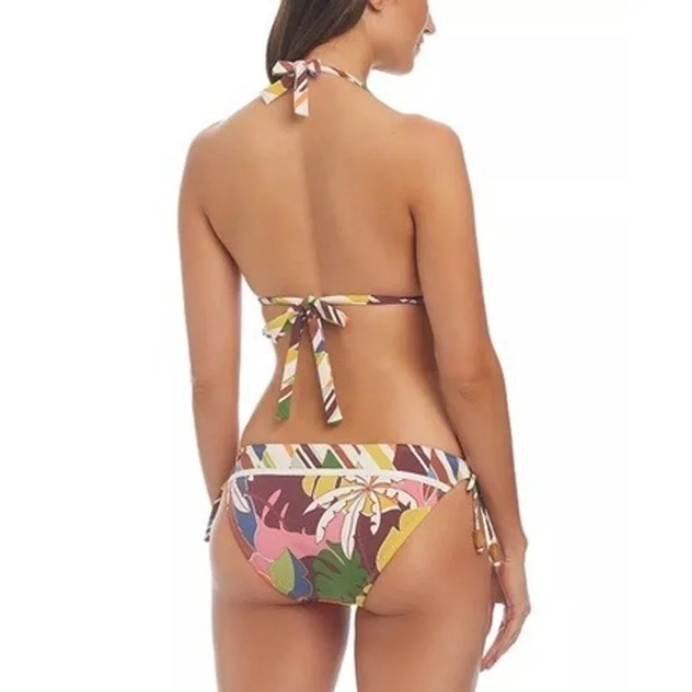 NWT Bleu Rod Beattie Bikini Set Womens Multicolor Tropical 2PC Swimsuit S $150